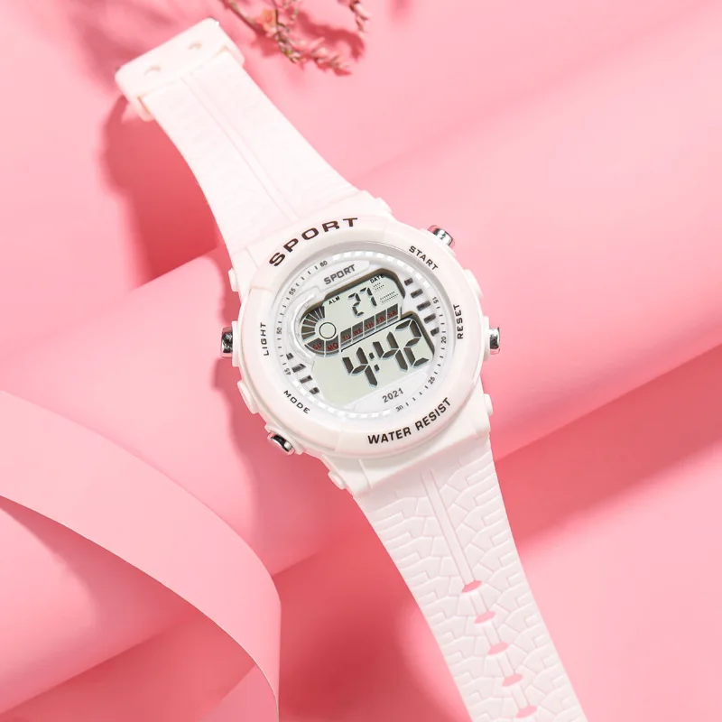 2pcs/Set Kids Electronic Watch Multifunction Sports Wristwatch LED Display Alarm Clock Watches for Boys Girls Students Gift