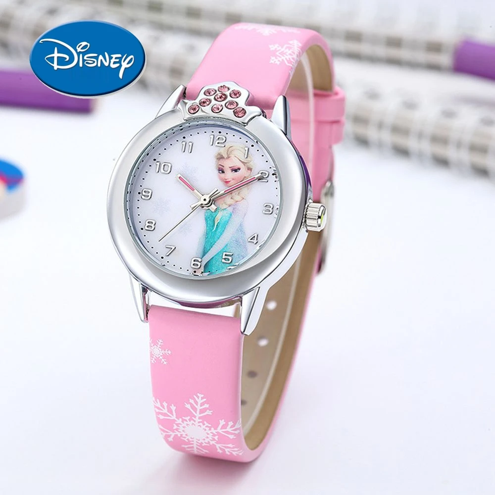 Ladies' Fashion Cartoon Frozen Elsa Princess Student Watch Quartz Watch Children's Girls Beautiful Watch Holiday Gift