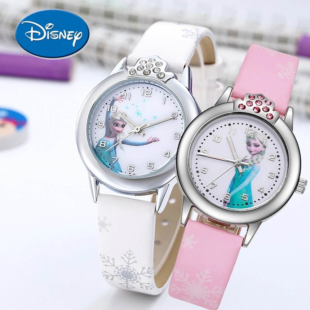 Ladies' Fashion Cartoon Frozen Elsa Princess Student Watch Quartz Watch Children's Girls Beautiful Watch Holiday Gift