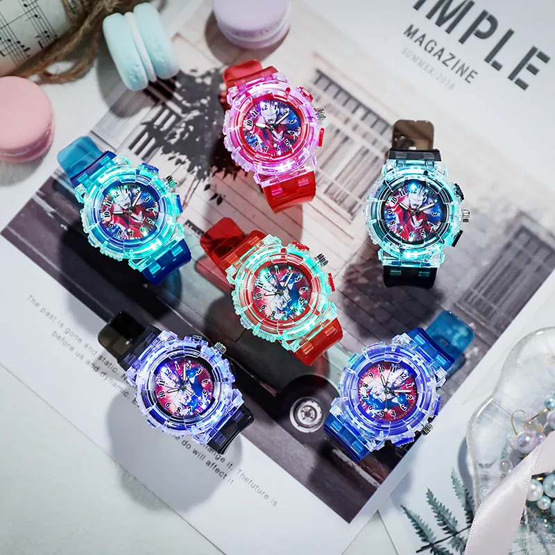 Fashion Luminous Children's Watch Cartoon Sports Kids Quartz Watches Silicone Strap Simple Casual Boys Girls Clock Gift Reloj