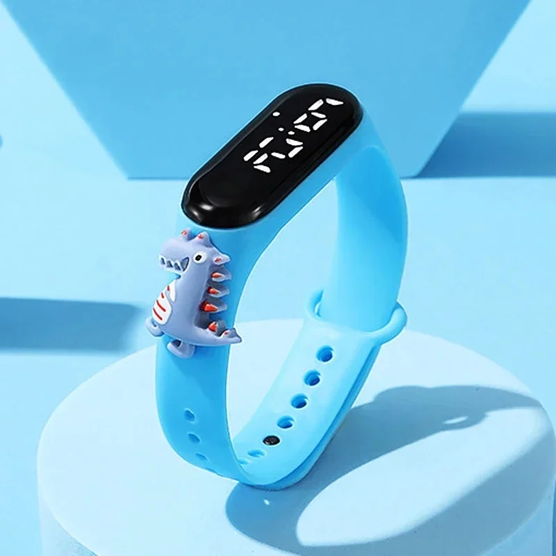 Cartoon Dinosaur Toys Children LED Smart Watch Waterproof Outdoor Sports Clock Kids Electronic Watches Baby Learn Time Bracelet
