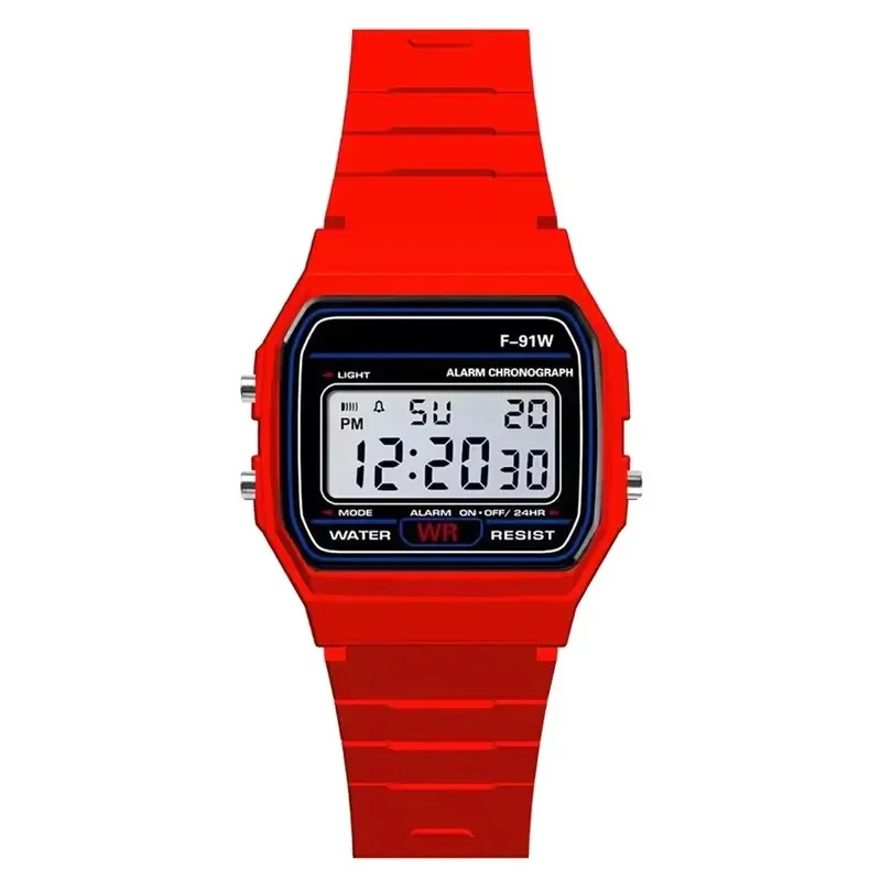 Sport LED Digital Watches for Men Women Kids Fashion Small Square Dial Children Electronic Watch Casual Silicone Band Mens Watch