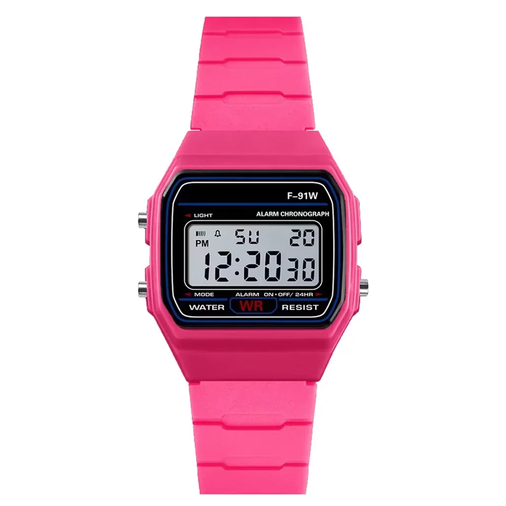 Sport LED Digital Watches for Men Women Kids Fashion Small Square Dial Children Electronic Watch Casual Silicone Band Mens Watch