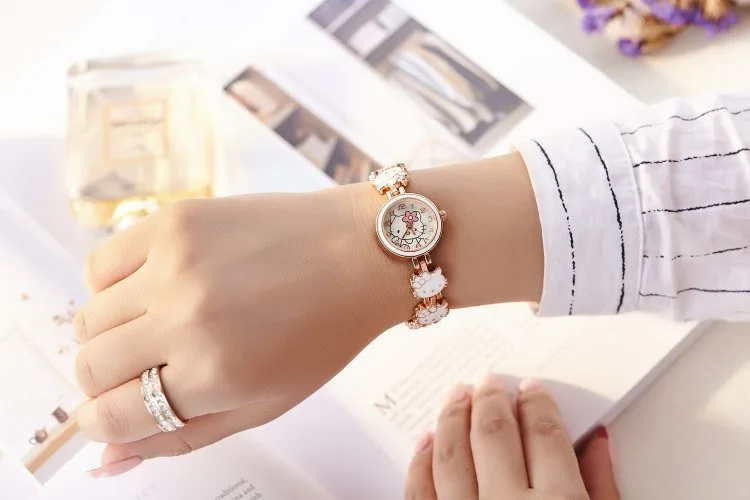 women Watch Hello Kitty Watch Female Student Sweet Bow Girl friends Gift High quality women's quartz watches