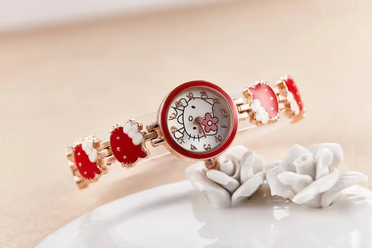 women Watch Hello Kitty Watch Female Student Sweet Bow Girl friends Gift High quality women's quartz watches