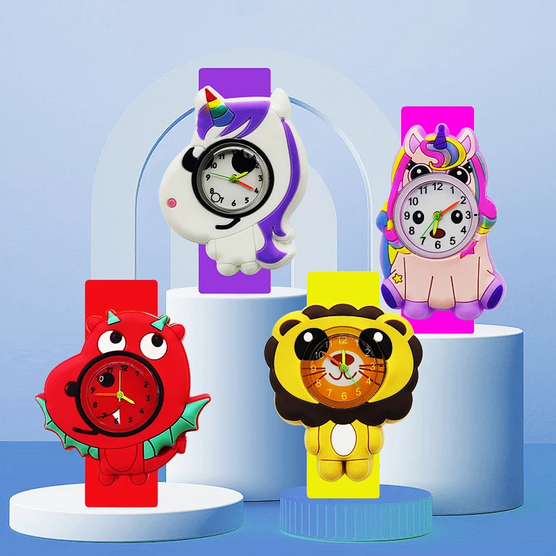 Kindergarten Party Event Gifts 1-15 Years Old Children Watches Baby Learn Time Toy Cartoon Kids Watches for Girls Boys Students