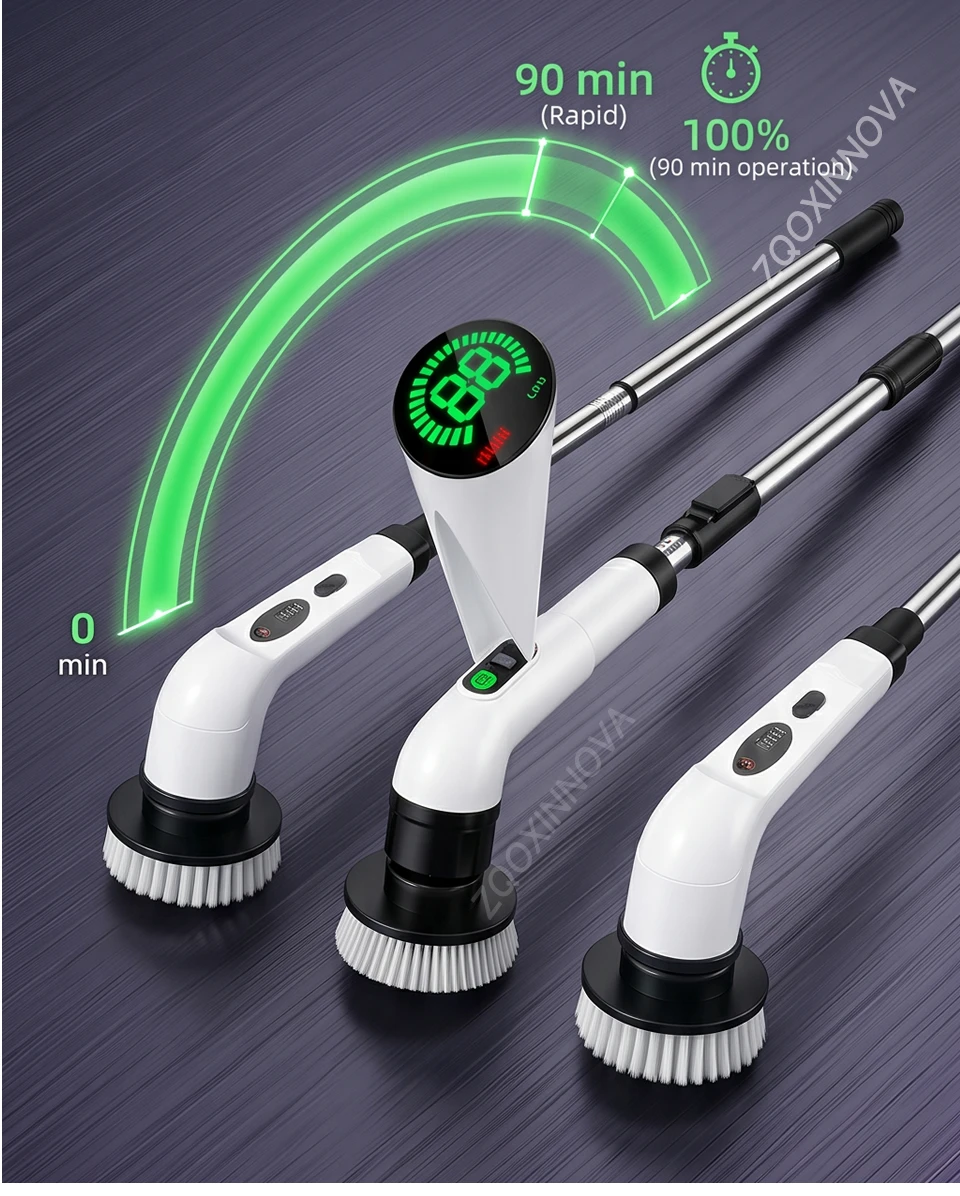 Household CordLess Electric Cleaning Brush Kitchen Gadgets Hair Brushes Bathroom Broom Toilet Mops Multifunctional Spin Scrubber
