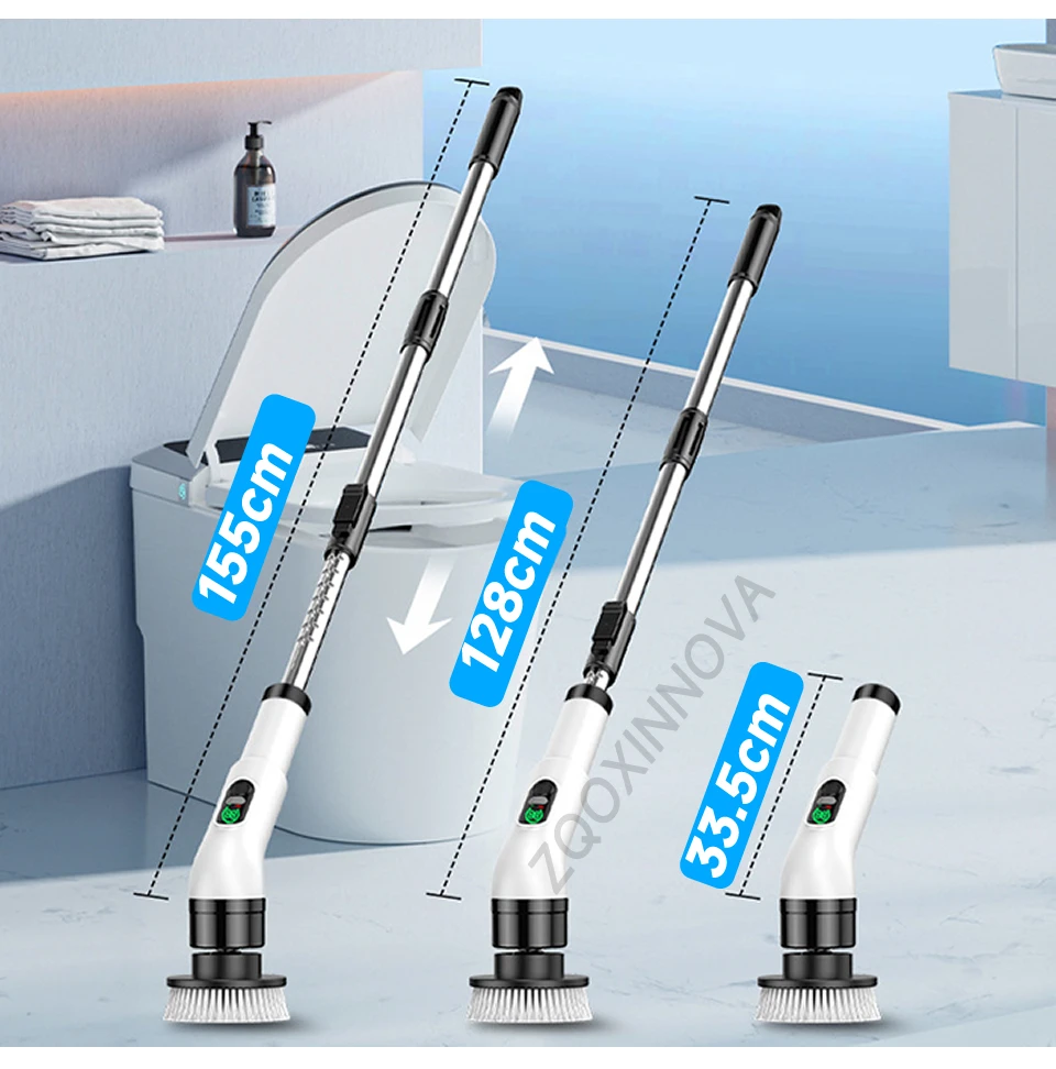 Household CordLess Electric Cleaning Brush Kitchen Gadgets Hair Brushes Bathroom Broom Toilet Mops Multifunctional Spin Scrubber