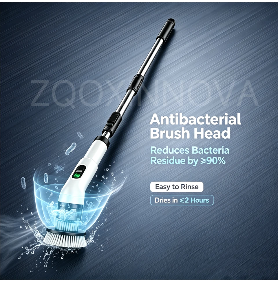 Household CordLess Electric Cleaning Brush Kitchen Gadgets Hair Brushes Bathroom Broom Toilet Mops Multifunctional Spin Scrubber