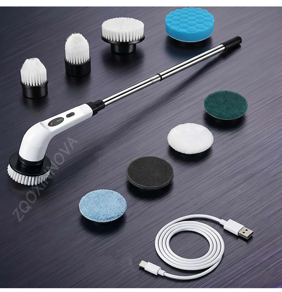 Household CordLess Electric Cleaning Brush Kitchen Gadgets Hair Brushes Bathroom Broom Toilet Mops Multifunctional Spin Scrubber