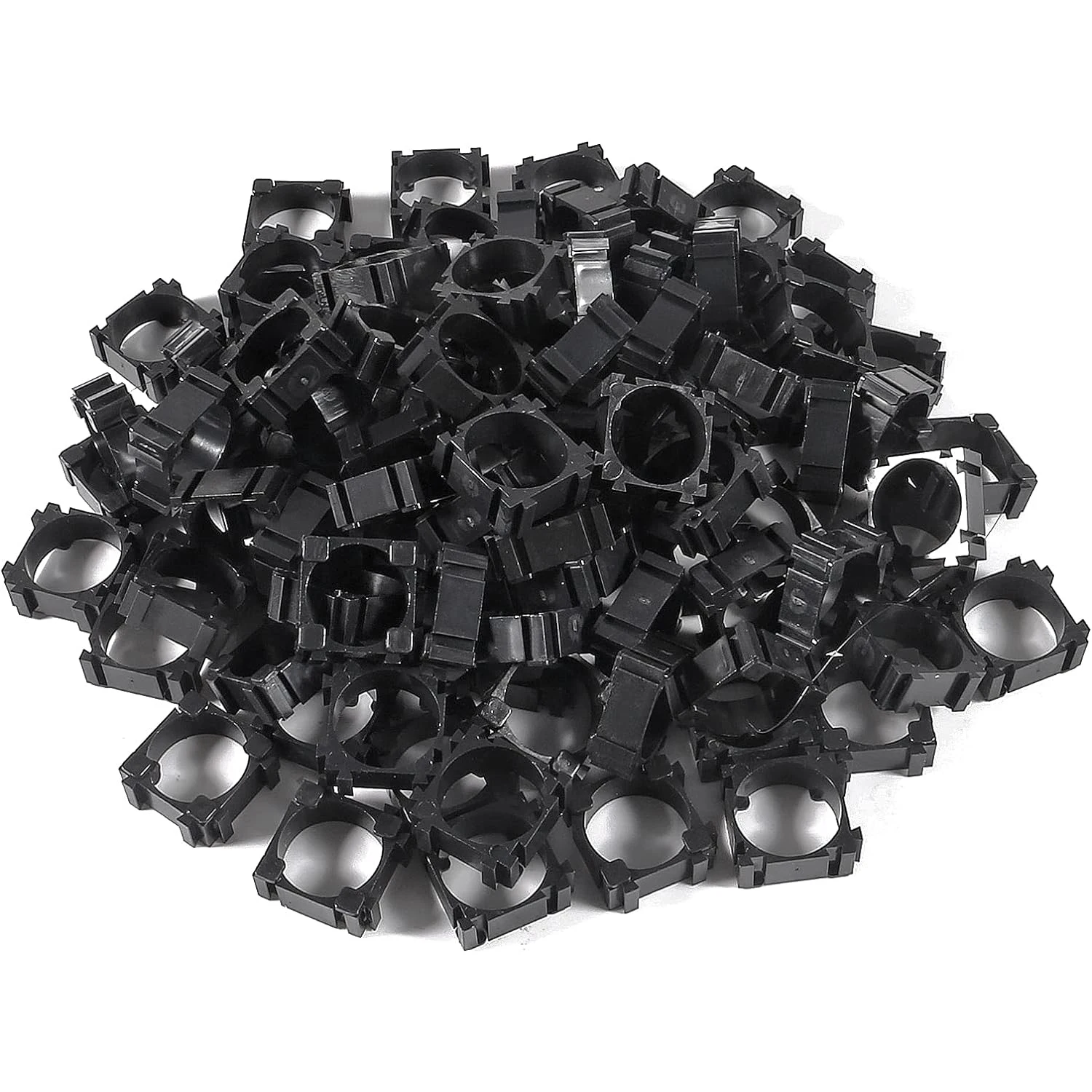 100 Pcs 18650 Lithium Battery Cell Holder, Battery Storage Box Cell Spacer Bracket Stand Plastic Battery Pack Bracket Cylindrica