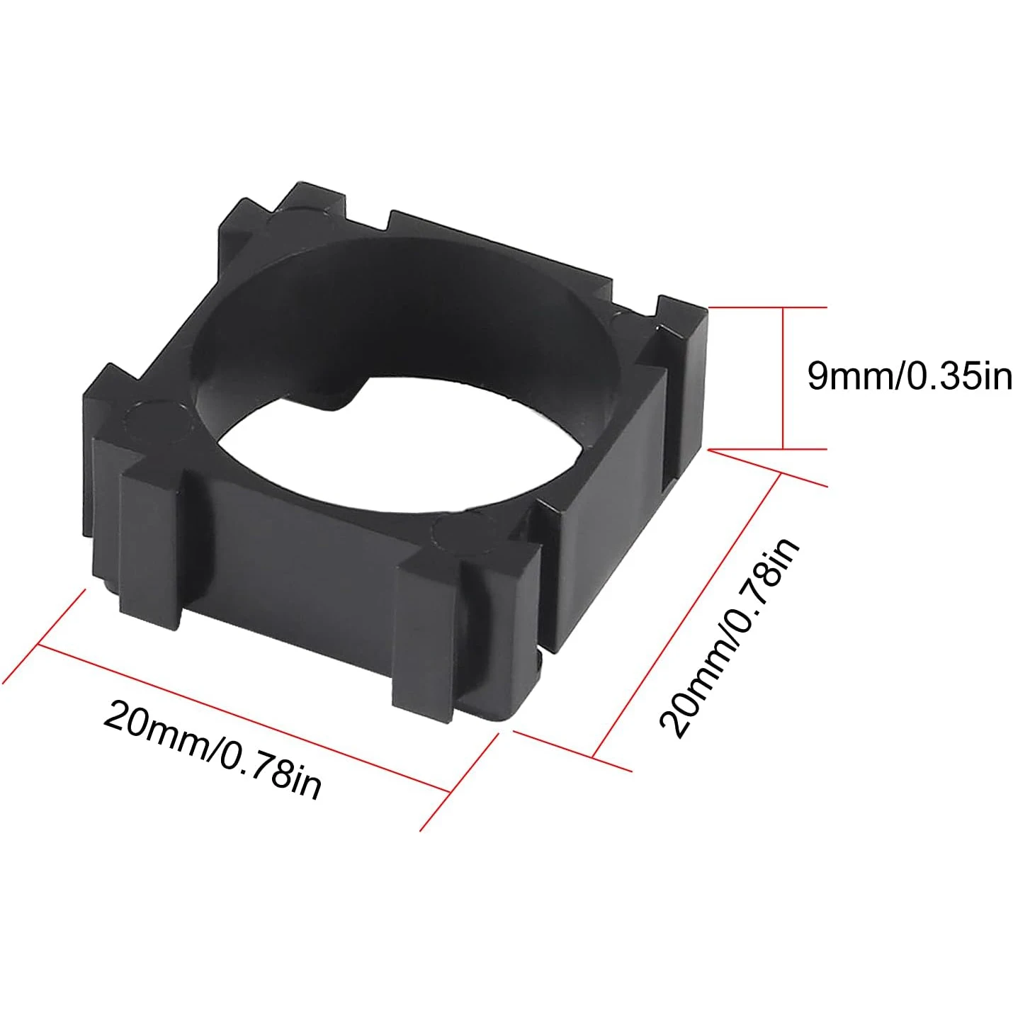100 Pcs 18650 Lithium Battery Cell Holder, Battery Storage Box Cell Spacer Bracket Stand Plastic Battery Pack Bracket Cylindrica
