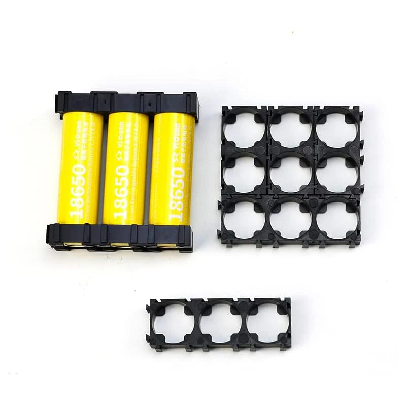 100 Pcs 18650 Lithium Battery Cell Holder, Battery Storage Box Cell Spacer Bracket Stand Plastic Battery Pack Bracket Cylindrica