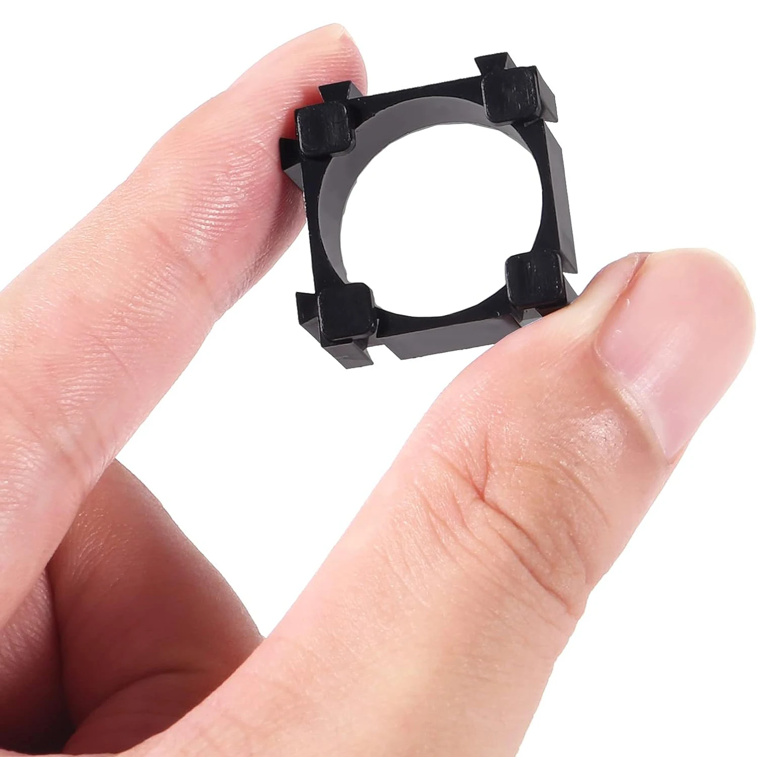 100 Pcs 18650 Lithium Battery Cell Holder, Battery Storage Box Cell Spacer Bracket Stand Plastic Battery Pack Bracket Cylindrica