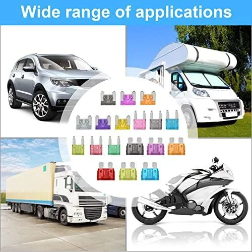 300PCS New Car Fuse Box Set Small Fuse Medium Fuse Plate Mini Zinc Fuse Plate