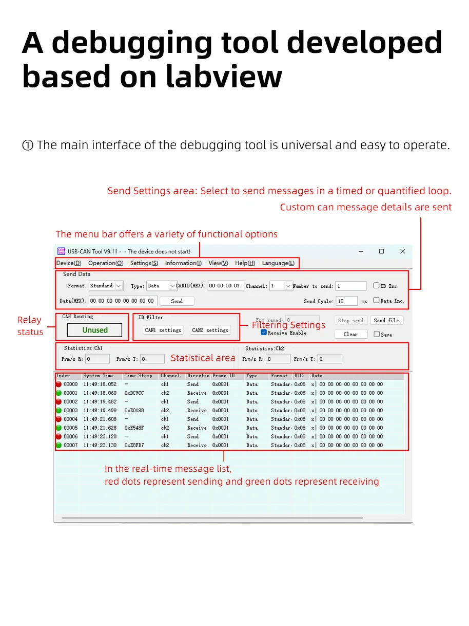 Canalyst-II Pro Can Bus Adapter Bus Analysis Can Bus Data Logger USB to CAN USBCAN
