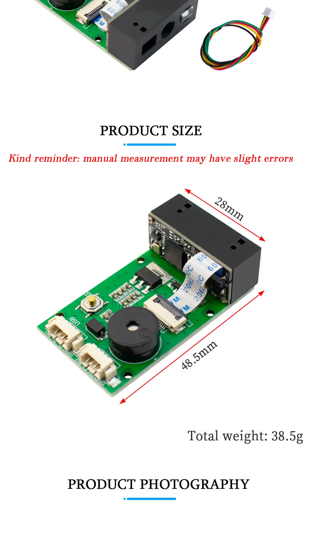 GM67 1D/2D USB UART Barcode Scanner QR Code Scanner Module Reader