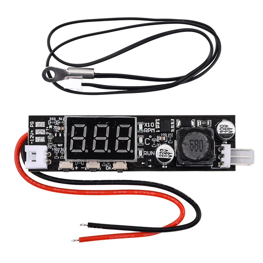 12V 2A DC PWM 2-3 Wire Fan Temperature Control Speed Controller Driver Module for Chassis Computer Noise Reduction Module