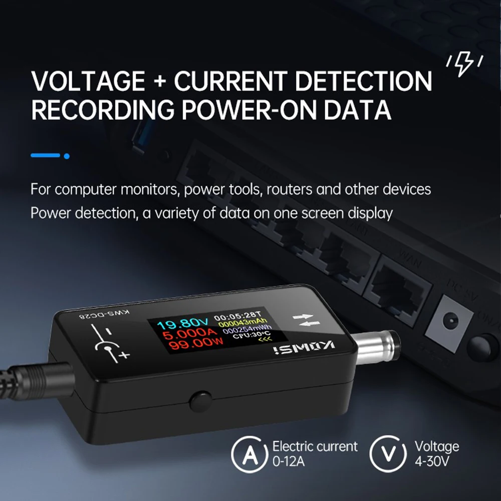 KWS-DC28 0,96 Zoll TFT HD Digitalanzeige DC Spannung Amperemeter Leistungsmesser Handy Ladetester Detektor Elektriker Werkzeug