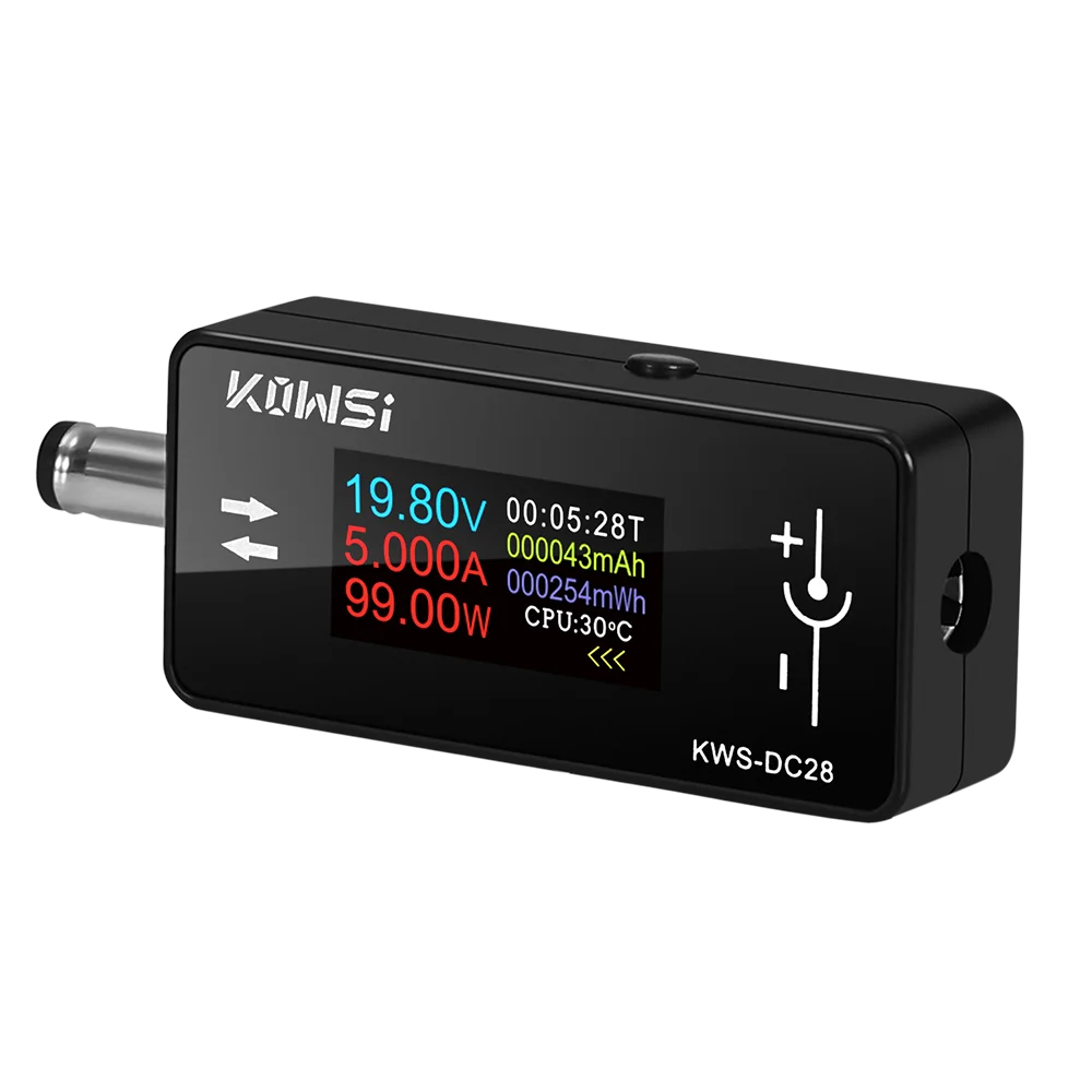 KWS-DC28 0,96 Zoll TFT HD Digitalanzeige DC Spannung Amperemeter Leistungsmesser Handy Ladetester Detektor Elektriker Werkzeug