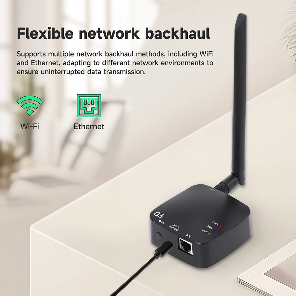Elecrow ThinkNode G3 LoRaWAN Gateway Single Channel Powered By ESP32-S3 Support WiFi/ Ethernet Support Remote Firmware Upgrades