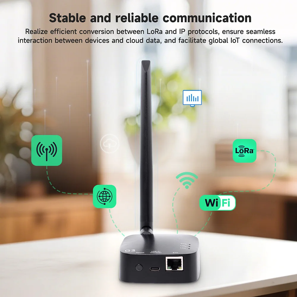 Elecrow ThinkNode G3 LoRaWAN Gateway Single Channel Powered By ESP32-S3 Support WiFi/ Ethernet Support Remote Firmware Upgrades
