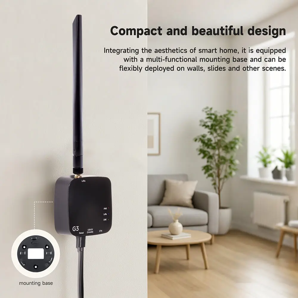 Elecrow ThinkNode G3 LoRaWAN Gateway Single Channel Powered By ESP32-S3 Support WiFi/ Ethernet Support Remote Firmware Upgrades