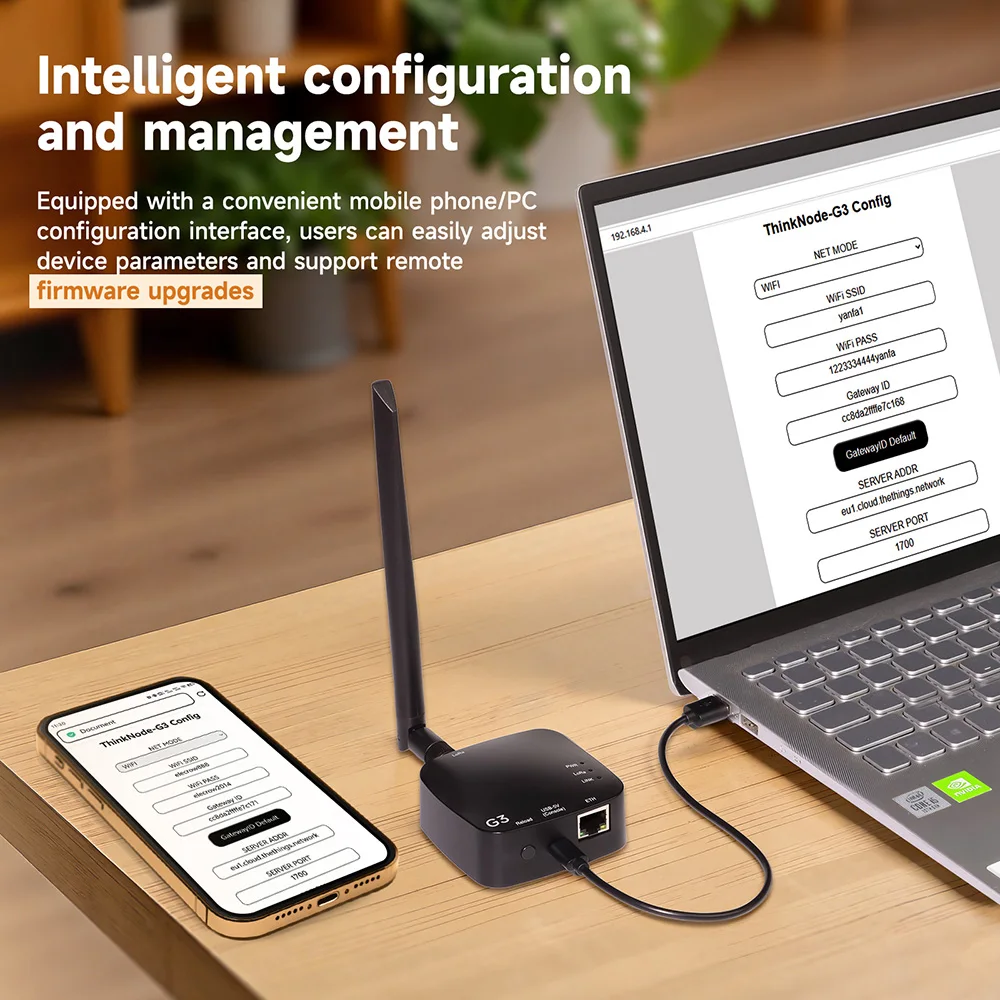 Elecrow ThinkNode G3 LoRaWAN Gateway Single Channel Powered By ESP32-S3 Support WiFi/ Ethernet Support Remote Firmware Upgrades
