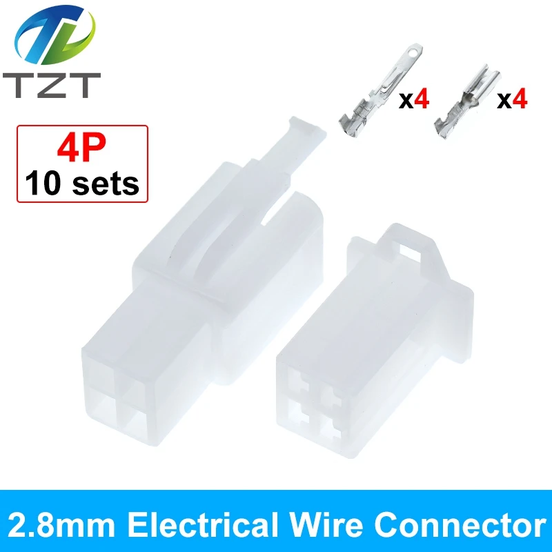 10set 2.8mm 2/3/4/6/9 Pin Automotive 2.8 Electrical Wire Connector Male Female Terminal-Block Cable Plug Kits