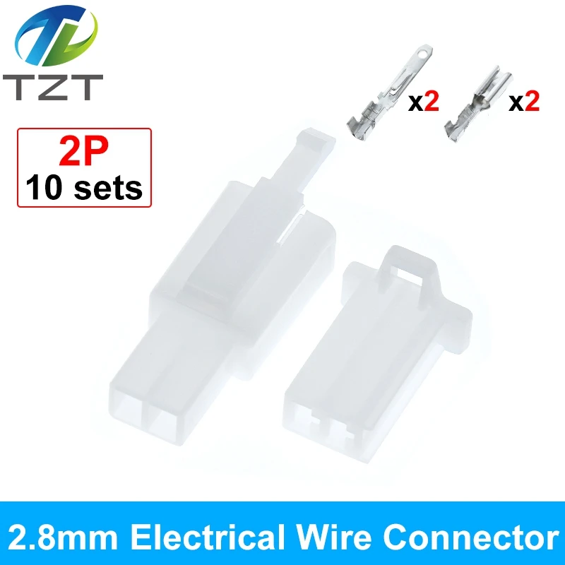 10set 2.8mm 2/3/4/6/9 Pin Automotive 2.8 Electrical Wire Connector Male Female Terminal-Block Cable Plug Kits