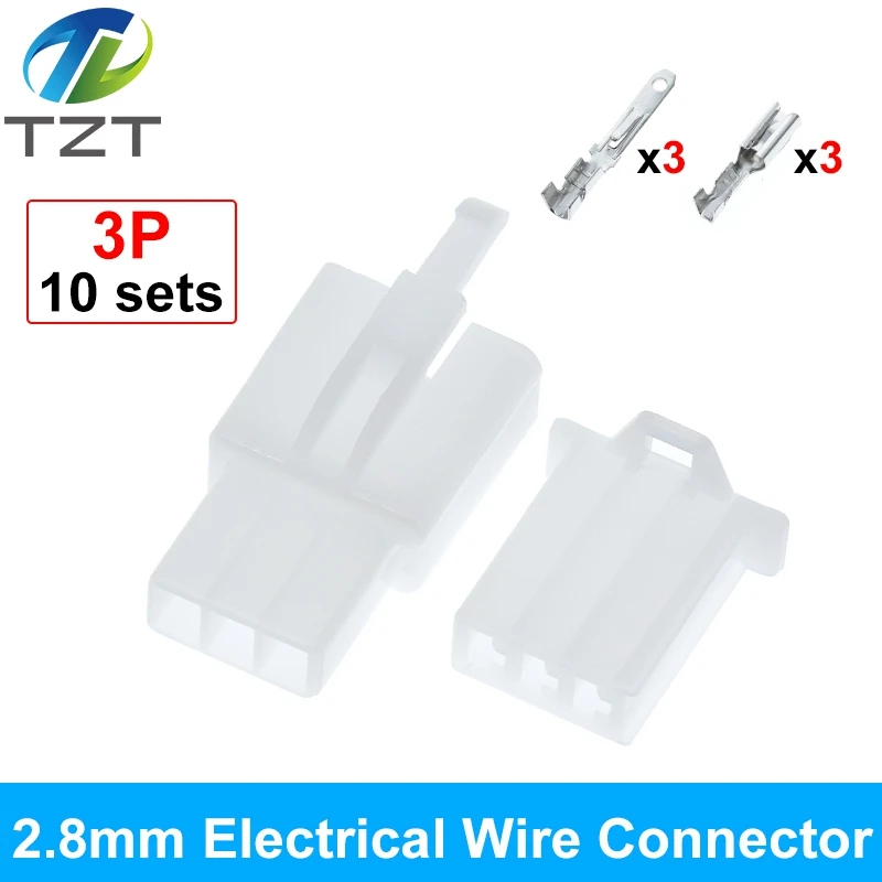 10set 2.8mm 2/3/4/6/9 Pin Automotive 2.8 Electrical Wire Connector Male Female Terminal-Block Cable Plug Kits
