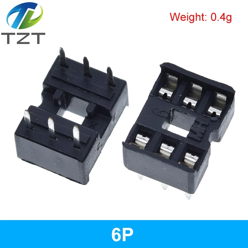 10pcs TZT IC Seat 6P/8P/14P/16P/18P/20P/24P/28P DIP IC Sockets Adaptor Solder Type 28 pin Narrow Body DIP Sockets MCU Seat