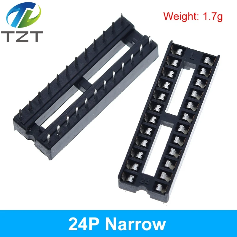 10pcs TZT IC Seat 6P/8P/14P/16P/18P/20P/24P/28P DIP IC Sockets Adaptor Solder Type 28 pin Narrow Body DIP Sockets MCU Seat
