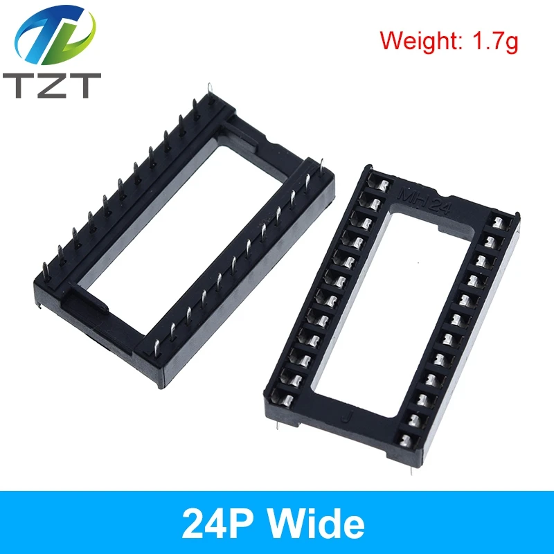 10pcs TZT IC Seat 6P/8P/14P/16P/18P/20P/24P/28P DIP IC Sockets Adaptor Solder Type 28 pin Narrow Body DIP Sockets MCU Seat
