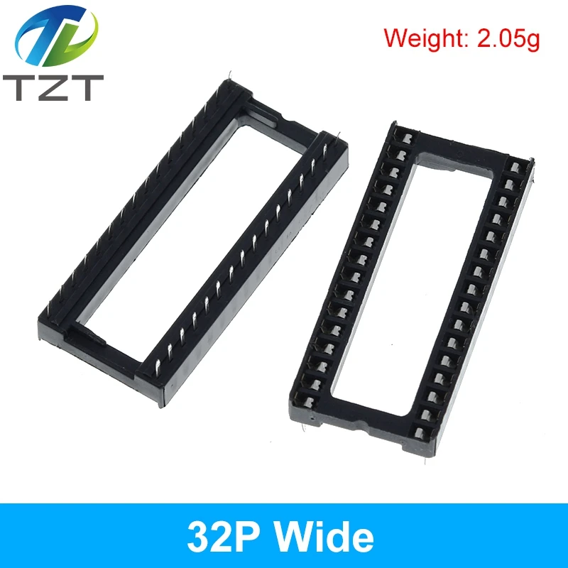10pcs TZT IC Seat 6P/8P/14P/16P/18P/20P/24P/28P DIP IC Sockets Adaptor Solder Type 28 pin Narrow Body DIP Sockets MCU Seat