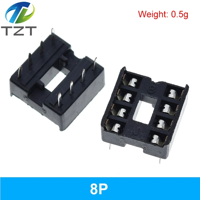 10pcs TZT IC Seat 6P/8P/14P/16P/18P/20P/24P/28P DIP IC Sockets Adaptor Solder Type 28 pin Narrow Body DIP Sockets MCU Seat