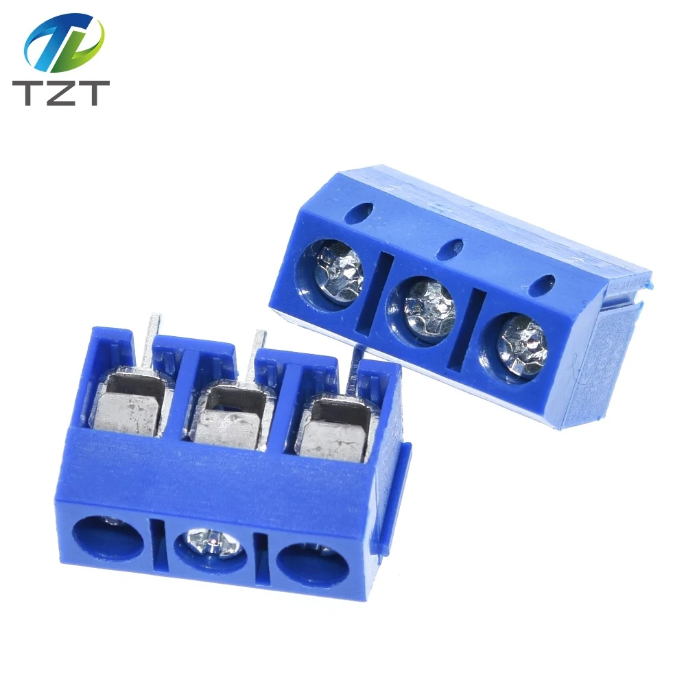 10pcs KF301-3P 301-3P 3P 3 Pin Plug-in Screw Terminal-Block Connector 5.08mm Pitch 2 Pin Screw Terminal-Block 5.08-301-3P