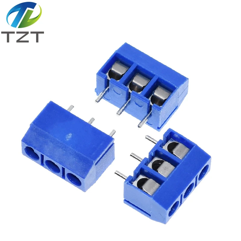10pcs KF301-3P 301-3P 3P 3 Pin Plug-in Screw Terminal-Block Connector 5.08mm Pitch 2 Pin Screw Terminal-Block 5.08-301-3P