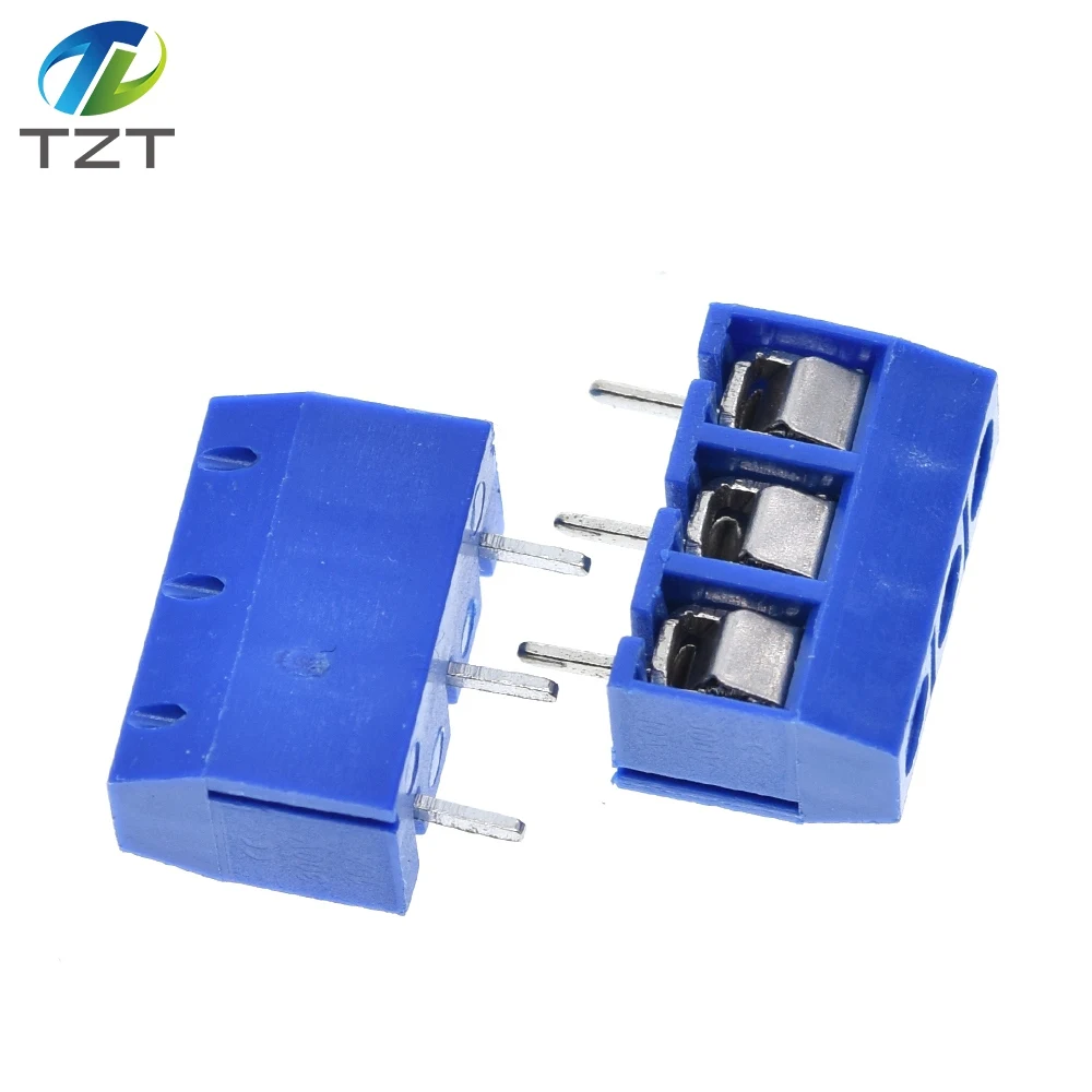 10pcs KF301-3P 301-3P 3P 3 Pin Plug-in Screw Terminal-Block Connector 5.08mm Pitch 2 Pin Screw Terminal-Block 5.08-301-3P