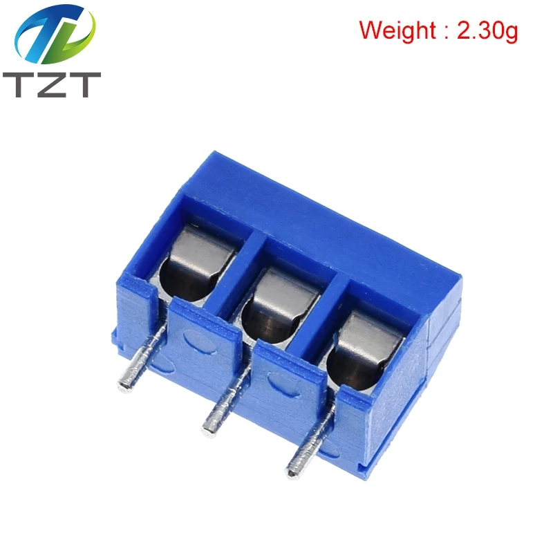 10pcs KF301-3P 301-3P 3P 3 Pin Plug-in Screw Terminal-Block Connector 5.08mm Pitch 2 Pin Screw Terminal-Block 5.08-301-3P