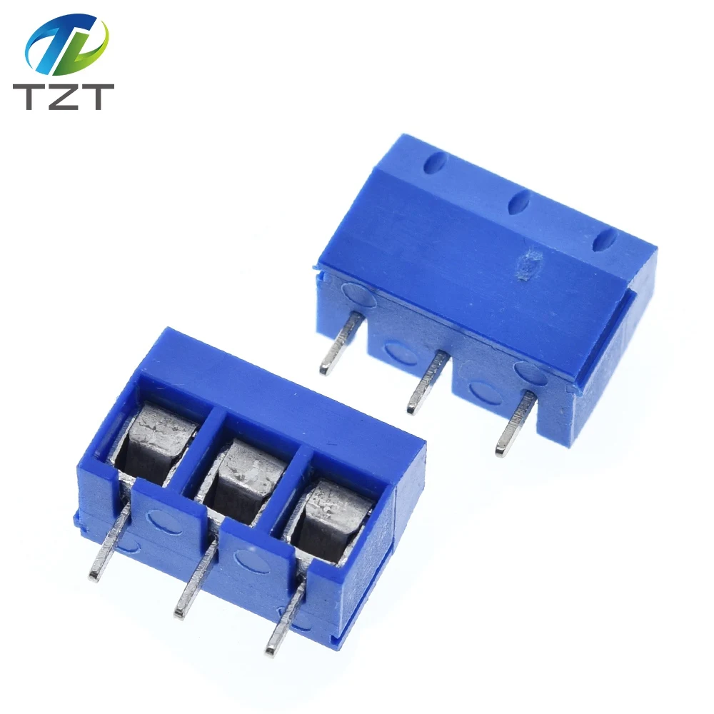 10pcs KF301-3P 301-3P 3P 3 Pin Plug-in Screw Terminal-Block Connector 5.08mm Pitch 2 Pin Screw Terminal-Block 5.08-301-3P