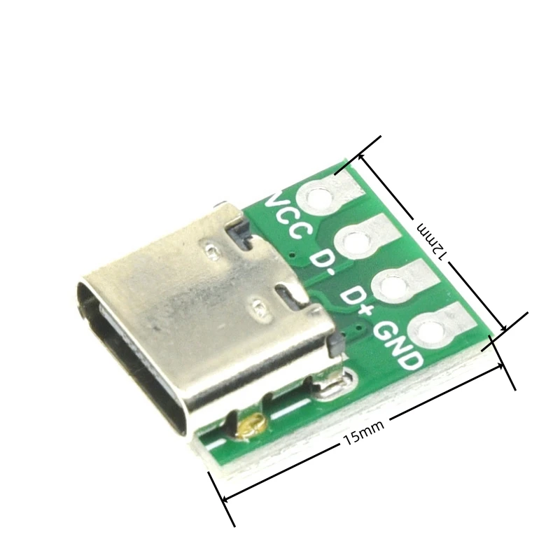 1-100PCS USB 3.1 Type C Connector - 16 Pin PCB Board Adapter, Socket for Data Line Cable Transfer