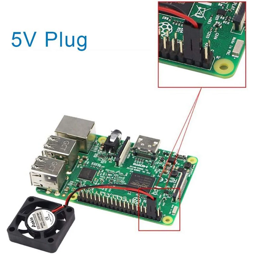4pcs 3007 Fan Black for Raspberry Pi 4 Fan 30x30x7mm Pi Brushless Cooling Fan 3.3V 5V DC Quiet Fan for Raspberry Pi 4, Pi 3 B+