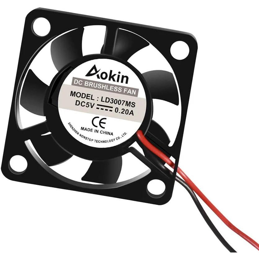 4pcs 3007 Fan Black for Raspberry Pi 4 Fan 30x30x7mm Pi Brushless Cooling Fan 3.3V 5V DC Quiet Fan for Raspberry Pi 4, Pi 3 B+