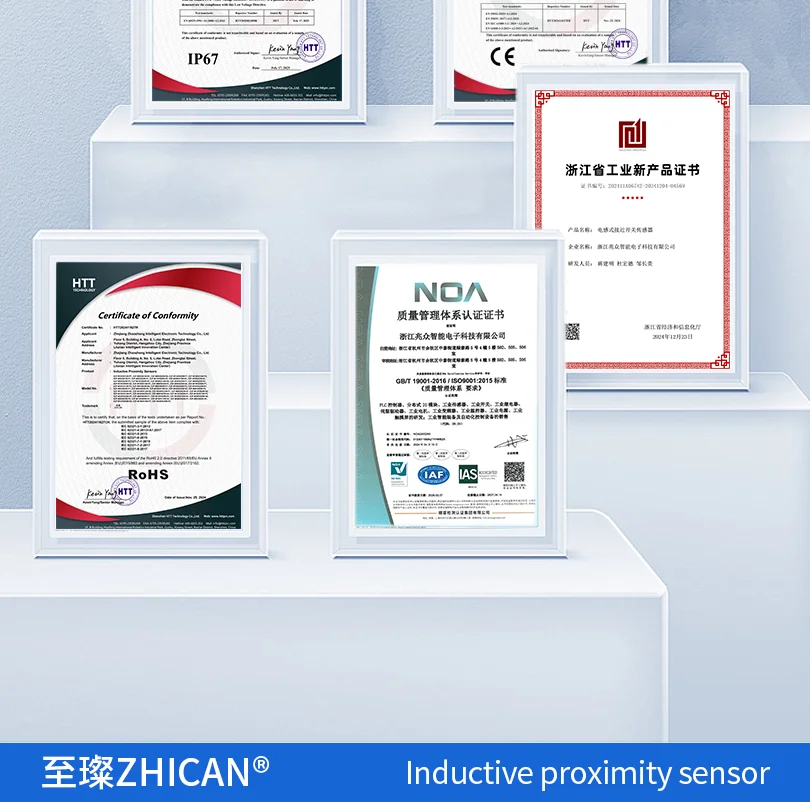 ZHICAN E2B M18 Inductive Proximity Sensor NPN PNP NO NC 3 Wire DC24V Cylindrical Metal Detection Switch