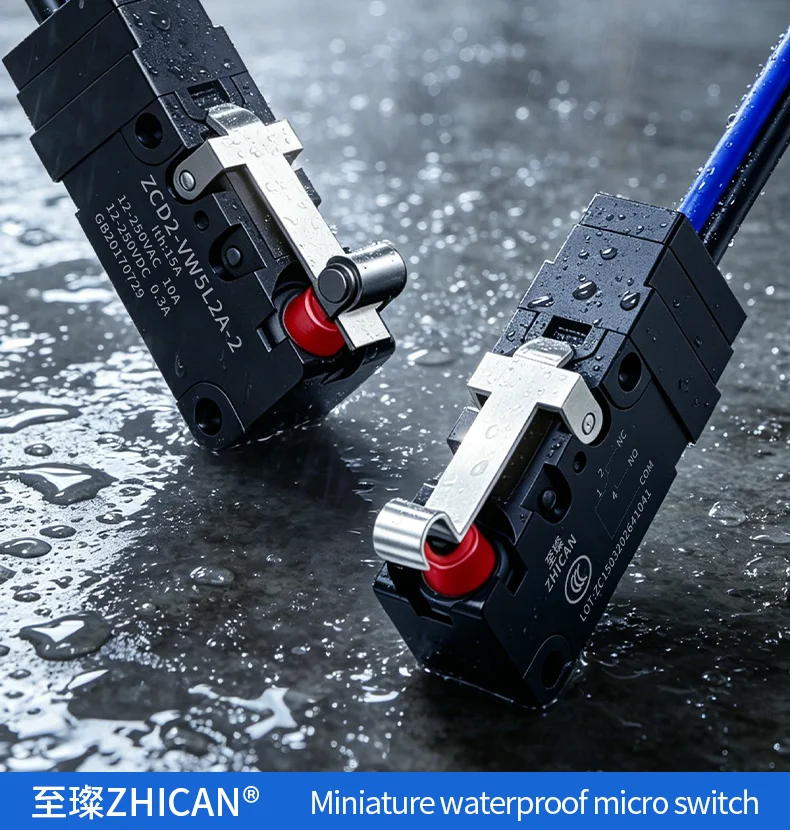 ZHICAN ZCD2-VW IP67 Waterproof Micro Switch NO NC Wired Limit Switch 2 Wire 3 Wire Forklift Automotive