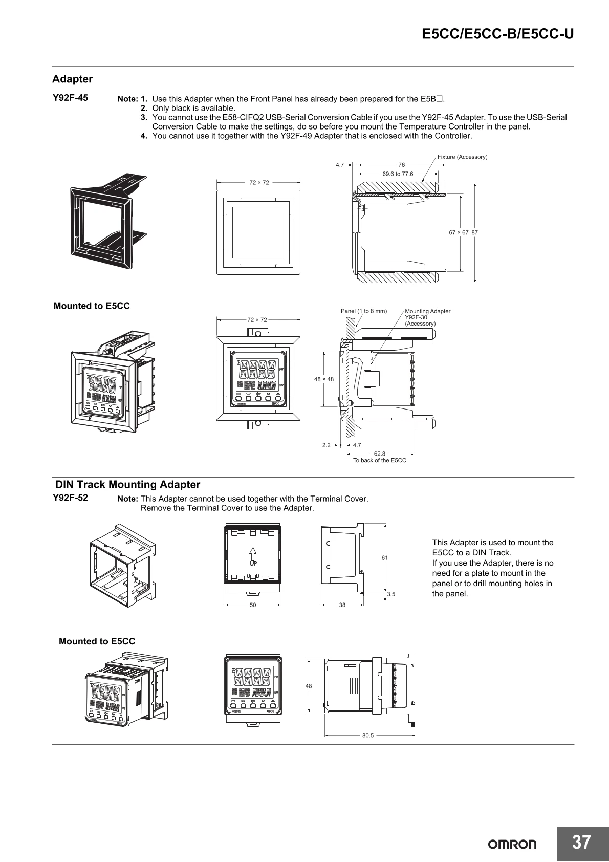 Original Omron E5CC-RX2ASM-000 E5CC-RX2ASM-800 E5CC-RX2ASM-801 E5CC-RX2ASM-802 E5CC-RX2ASM-850 E5CC-RX2ASM-852 Digital Temperatu