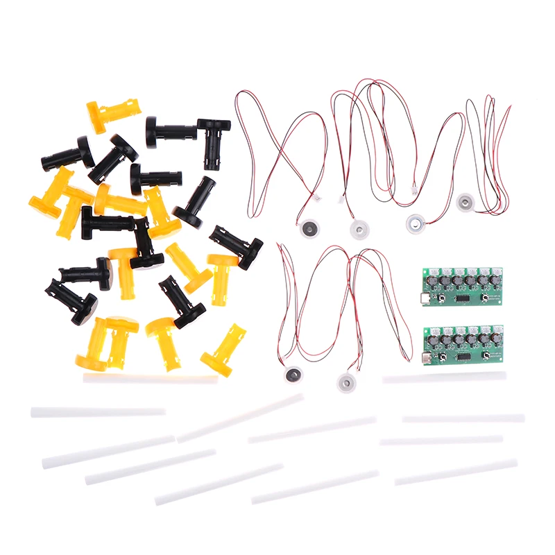 1Set Humidifier Module DIY Kit Nebulizing Control Board Ultrasonic Nebulizer Mist Driver Circuit Board Type-C Interface 6 Nozzle