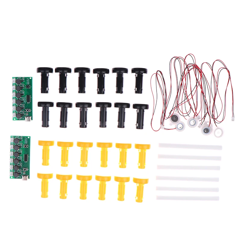 1Set Humidifier Module DIY Kit Nebulizing Control Board Ultrasonic Nebulizer Mist Driver Circuit Board Type-C Interface 6 Nozzle