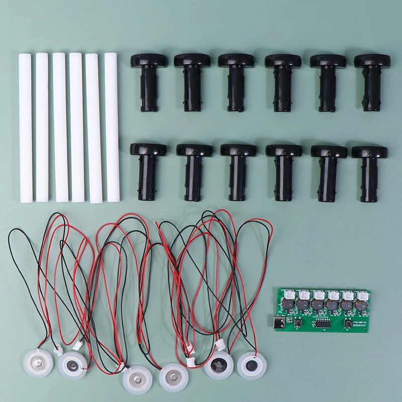1Set Humidifier Module DIY Kit Nebulizing Control Board Ultrasonic Nebulizer Mist Driver Circuit Board Type-C Interface 6 Nozzle